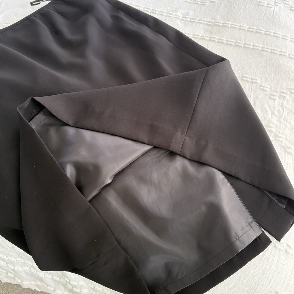 Le Suit Black Pencil Skirt Knee Length Lined Side Zip Solid Women’s 14 Work Wear - Picture 5 of 11